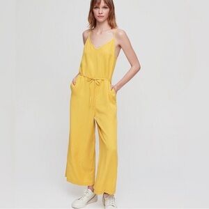 Aritzia Wilfred Free Kailey Cropped Wide Leg Jumpsuit with Pockets